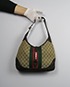 GG Canvas Vintage Web New Jackie Shoulder Bag, front view